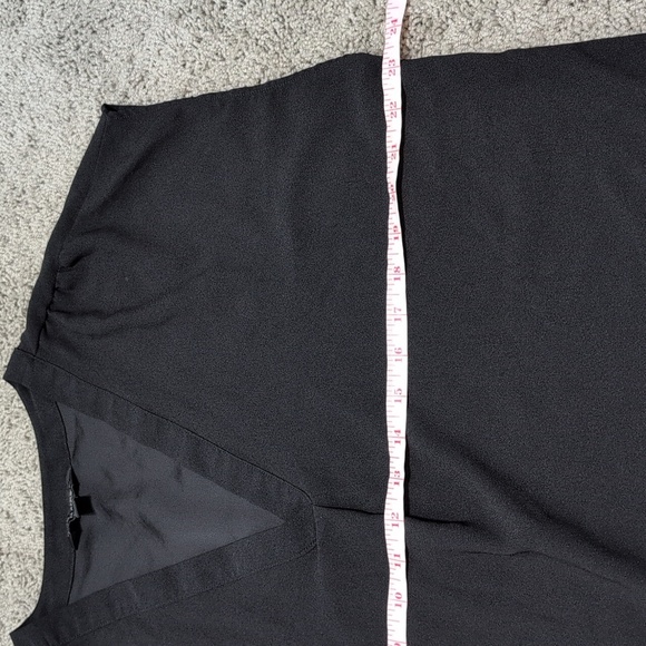 Banana Republic Black V-Neck Blouse Boxy Drapy Oversize Slouch Business Casual - Picture 8 of 9